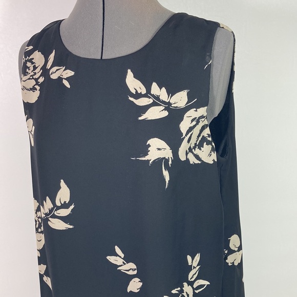 Emma & Michele Black Floral Sleeveless Dress Size PL - Picture 5 of 9